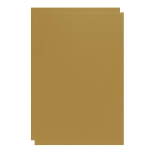 Image of ABS Plastic Sheet 8 x 12 Inch,Flexible Plastic Sheets 1 /12 Inch Thick Thermoplastic Sheet with Leather Texture Yellowish Brown for DIY Crafts Decors 2Pcs