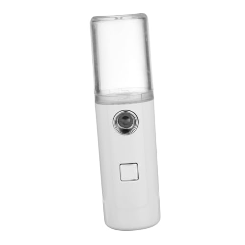 Healeved Portable USB Rechargeable Nano Facial Humidifier Ultrafine Mist Sprayer for Compact and Lightweight Skin Care Device White for All Skin Types