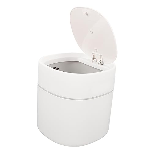 Caneca de basura compacta rectangular blanca Ciieeo
