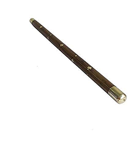 Rana Pure Sheesham Wooden Hand Carved Walking Rule Swagger Stick with Brass Work (Brown) 24 Inch-picture-33