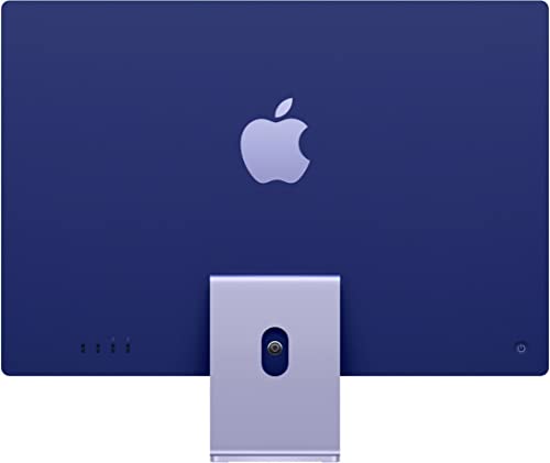 Image of 2021 Apple iMac with Apple M1 Chip with 8-core CPU (24-inch, 16GB RAM, 256GB SSD Storage) (QWERTY English) Purple (Renewed)