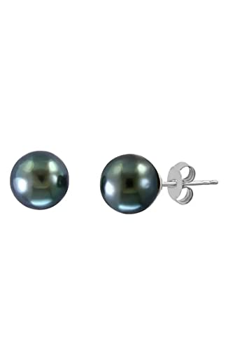Perles de Tahiti boucles d'oreilles or massif 14k pour femme