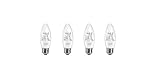 Philips LED Dimmable B12 Soft White Light Bulb with Warm Glow Effect 500-Lumen, 2700-2200-Kelvin, 7-Watt (60-Watt Equivalent), E26 Base, Clear, 4-Pack