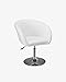DUHOME Fauteuil de Salon Fauteuil Club Similicuir Fauteuil Cabriolet pivotant Chaise de Salle à Manger réglable en Hauteur sélection de Couleur WY-440, Couleur:Blanc, matière:Similicuir