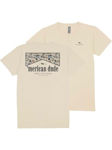 Simply Southern Merican Dude - Camo - Dog - Adult T-Shirt