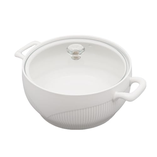 Zxtingshop Ceramic Soup Tureen With Glass Lid thumb #5