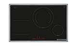Bosch PVS845HB1E - Piano cottura a induzione intelligente (autosufficiente), larghezza 80 cm, combinazione di due zone di cottura, zona di cottura a induzione da 28 cm, telaio avvolgente, controllo