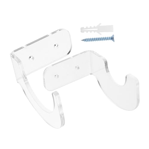 KICHOUSE 2Pairs Wall Mounted Bat Stand Horizontal Acrylic Bat Storage Shelf for Baseball and Softball Bats Space Saving Display Rack for Organized Sports Design