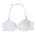 BABAOZHOUHE Sujetador Convertible con Tiras Halter Y Relleno Sujetadores Sexys con Cierre Frontal para Mujer Sujetadores Push-Up 75B Blanco