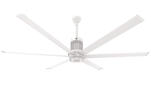 Image of Big Ass Fans i6 84 inch Smart Indoor Ceiling Fan, SenseMe Technology, High Airflow Modern Ceiling Fan, WiFi App Control, White