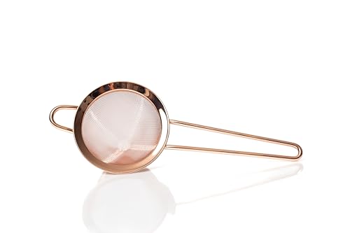 Bull In China Fine Mesh Strainer With Handle - Copper Finish | Bar Hand Strainer cover