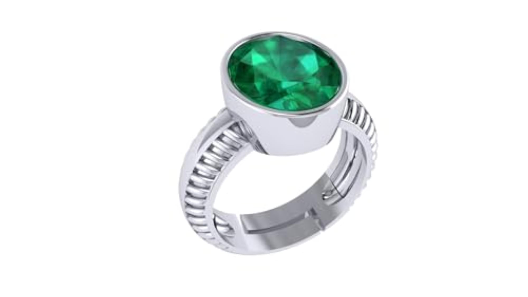 Original Natural Emerald 16.25 Ratti Adjustable Ring