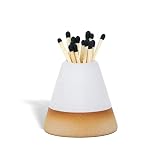 Decorative Ceramic Match Holder with Striker. for Kitchen, Fireplace & Bathroom. Cute Modern Matchst