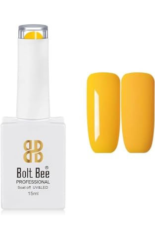 Image of Bolt Bee yellow Color Gel Nail Polish Soak Off UV Gel 15ML DIY at Home Manicure Salon Nail Art