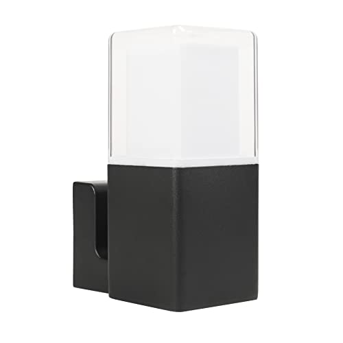 Smartwares Design-Wandleuchte Black Outdoor - 12 W - 800 lm - Warmweißes Licht - Beleuchtung nach oben - Aluminium - IP44