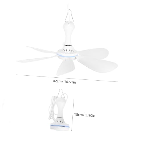 Ventilador de techo portatil USB con viento fuerte de 6 aspas 3