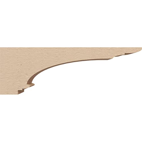 3"W x 18"D x 6"H Thin Hughes Rough Cedar Woodgrain TimberThane Corbel, Primed Tan by Ekena Millwork - Used condition - Image 4