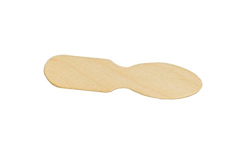 Perfect Stix Wooden Craft Stick/Plain Taster Ice Cream Paddle Spoon, Paper Wrapped, 3" Length (Pack of 100)