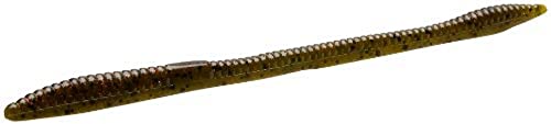 Zoom Trick Worm-Pack of 20 (Green Pumpkin Red 6.75-Inch)