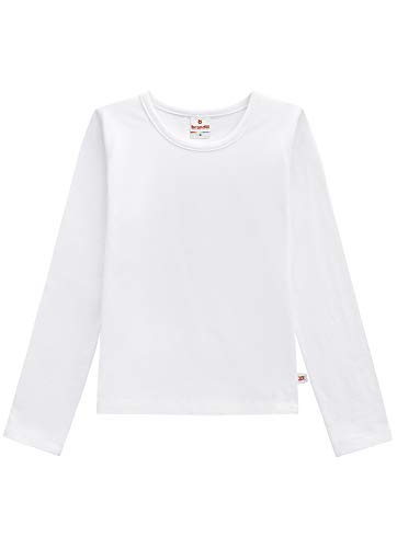 Blusa de Moletom Avulsa, Brandili Club, Meninas, Branco, 12