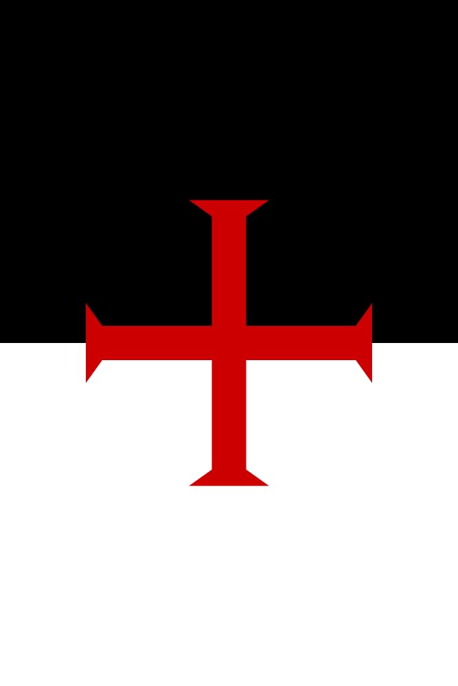 Drapeau Large Knights Templar pour reconstitution médiévale et salons