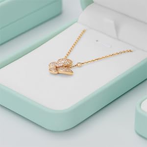 Leather Necklace Box Necklace Gift Box Pendant Case Long Chain Display Storage Case (Mint Green)