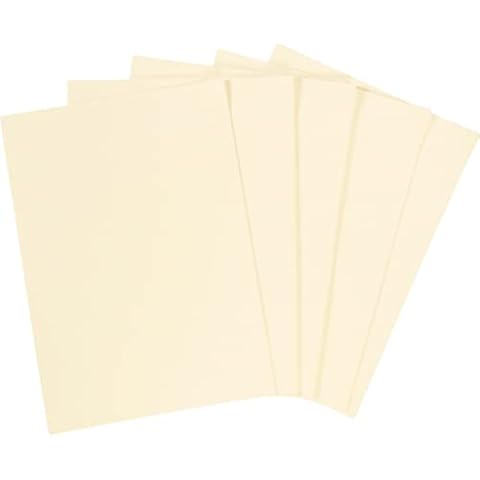 A5 Cream Card 50 Sheets Ivory Card 160gsm Coloured A5 Printer Photocopier Coloured Card Sheets Cover