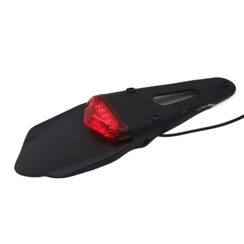 Feu arriere moto 12V avec eclairage de plaque d'immatriculation pour Trail et Motocross