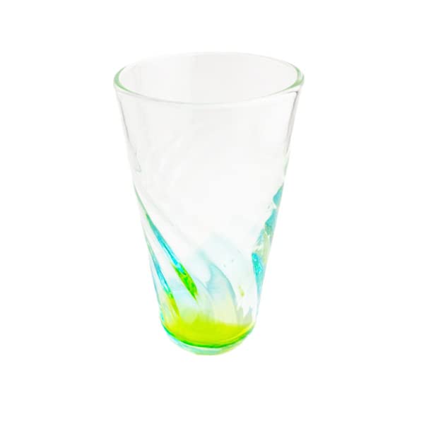 [kubagasaya] Kubagasaya Ryukyu Glass Tumbler Okinawa Souvenir Seaside Long (Green Water) : Home & Kitchen