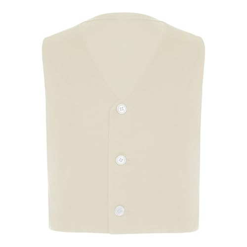 YEAHDOR Kids Boys Single Breasted 3 Buttons Formal Suit Vest Party Dressy Waistcoat for Wedding Birthday Party