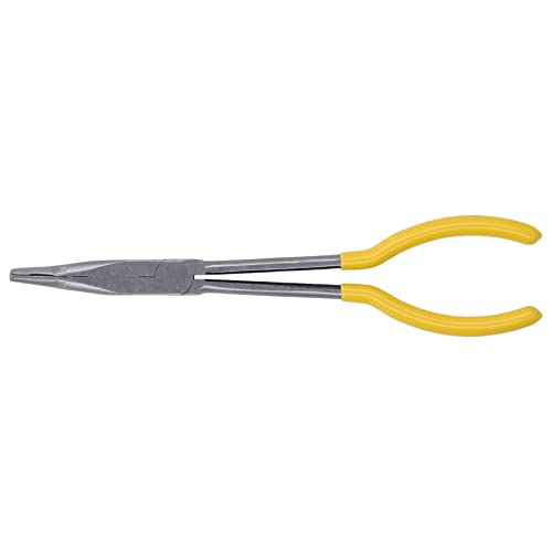 Keenso Pince à Longue Portée, Pince à Bec Long et Durable pour la Réparation, Longueur de 11 Pouces pour L'artisanat et L'utilisation Industrielle, Matériau en Acier 45# (à 45°)