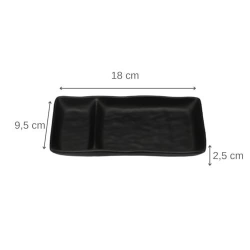 Kit 6 Prato Molheira Japonesa Sushi Shoyu Melamina 18 cm Sakura Restaurante Culinária Oriental Premi