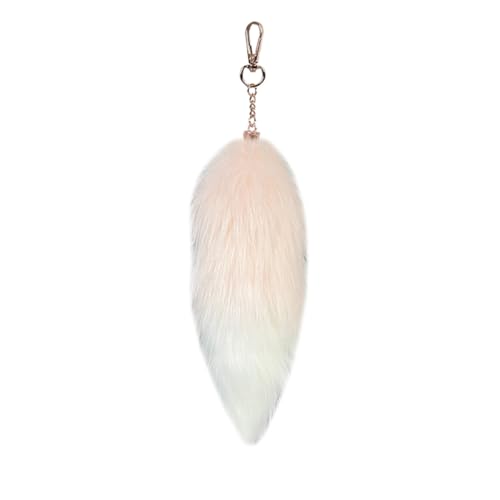 Decorative Foxy Tail Keychain Pendant Soft Plush & Comfortable Keyring Ornament