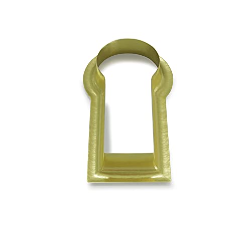 NATIKON Fitted Keyhole Insert, Solid Brass B-3568SB I.D.:1/2\' X 1/4\", O.D. 5/8\" X 3/8\"