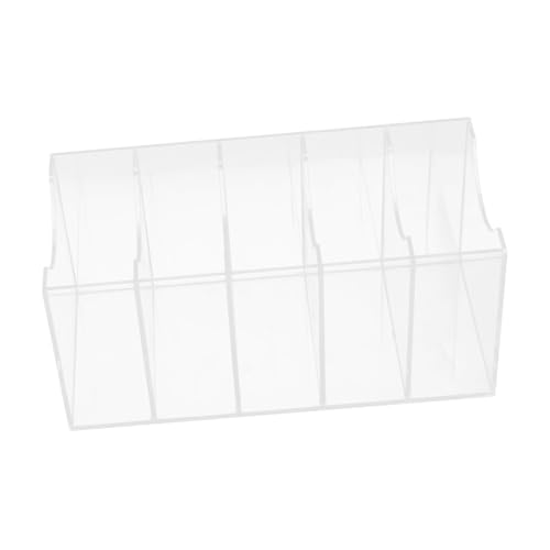 PRETYZOOM Belt Organizers for Closets Acrylic Belt Holder Wall Mount Tie Display Box 5 Sections