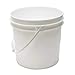 Pail, 2.0 gal, Plastic Handle, White