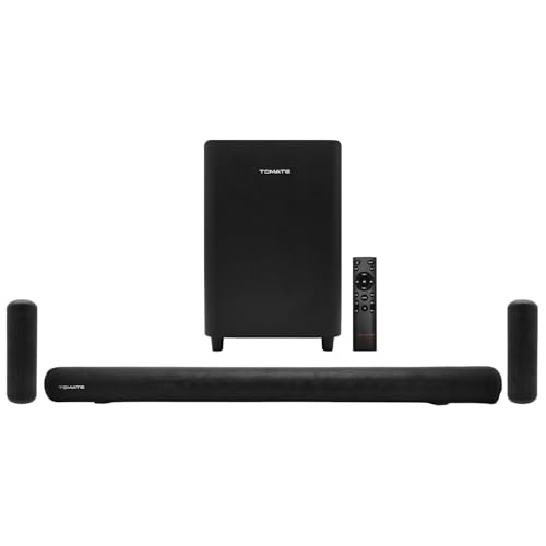 Kit Caixa de Som e Soundbar Bluetooth 5.1 Canais 280W RMS e Woofer 6.5" Bivolt Compatível HDMI ARC, USB, AUX Optico Caixa de Som Som para TV, Cinema em Casa e Jogos