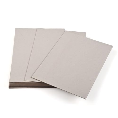 Bastelpappe Graupappe DIN A4, 20 Blatt Buchbinderpappe, 2,0 mm Stärke, 1300 g/m², Glatte Oberfläche, 210 x 297 mm, für Buchbinden, Basteln, Kalender, Bilderrahmen
