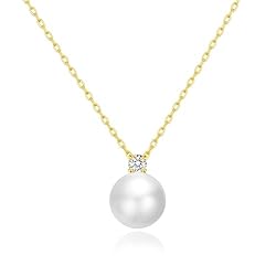 Philip Jones Gold Plated Round Shell Pearl Necklace