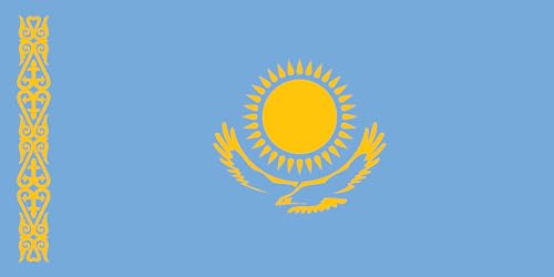 Drapeau Kazakhstan grand format paysage résistant vent et soleil - 2