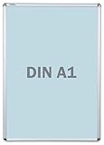 FRANKEN Wechselrahmen, Standard A1 Plakatrahmen, Aluminium-Klapprahmen 25 mm breit, Info-Rahmen für den Innenbereich in Büro, Schule, Restaurant, Hotel, öffentliche Einrichtungen, BS0704