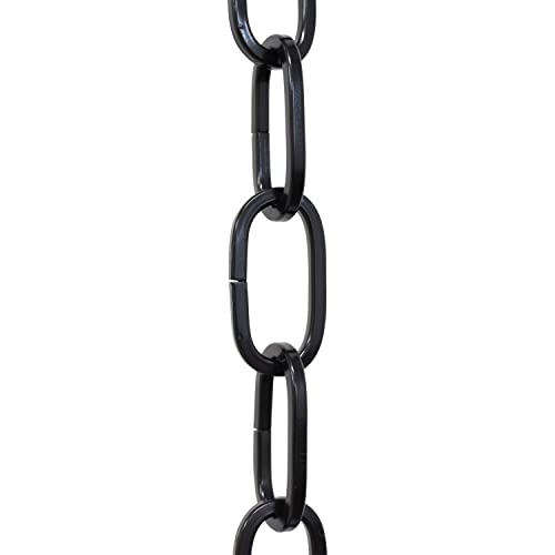 Image of RCH Hardware CH-S62-45-BLK-10 Steel Chandelier Chain, Black (10 Feet)