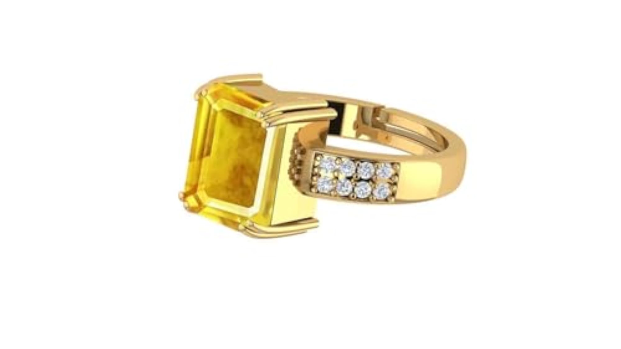 Men's & Women's Certified Yellow Sapphire Ring