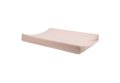 Jollein Wickelauflagenbezug Jersey - Twinkling, Wild Rose - 50x70cm - 100% Baumwolle - OEKO-TEX-Zertifiziert - Bezug Wickelauflage