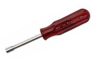 Hollow Shaft Hex Nut Driver with Red Handle, 1/4 x 7-1/4" Long