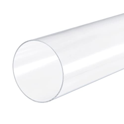DMiotech 86mm x 90mm 20" Clear Acrylic Pipe Rigid Plastic Tubing for Aquarium Water Pipe Water Cooling System, Plumbing