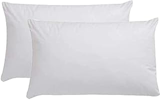Non-Allergenic Polycotton Hollowfibre Pillows 2 pack - Soft Sleeping Polyester, Hypoallergenic Case, Hotel Pillows, Dust-Mite Resistant