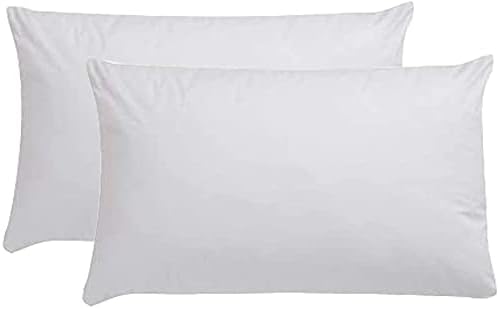 Non-Allergenic Polycotton Hollowfibre Pillows 2 pack - Soft Sleeping Polyester, Hypoallergenic Case, Hotel Pillows, Dust-Mite Resistant