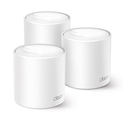 TP-Link Deco X10 AX1500 Whole Home Dual-Band Mesh Wi-Fi 6 System, AI-Driven, Coverage up to 3900ft²,Connect up to 120 Devices,Ideal for Gaming&4K, Ale