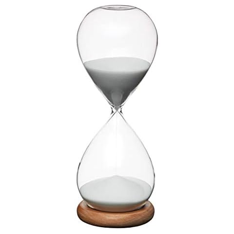 Natural Elements 30 Minute Sand Timer with Wooden Stand, 8 x 8 x 21.5 cm Cover